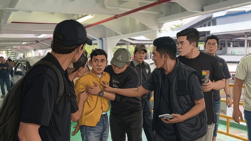 Gambar Resmob PMJ Tangkap Pria Gila JUdi Bola, Curi Laptop dan Gadai Hasil Curian